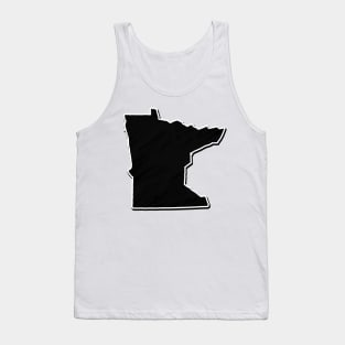 Black Minnesota Outline Tank Top